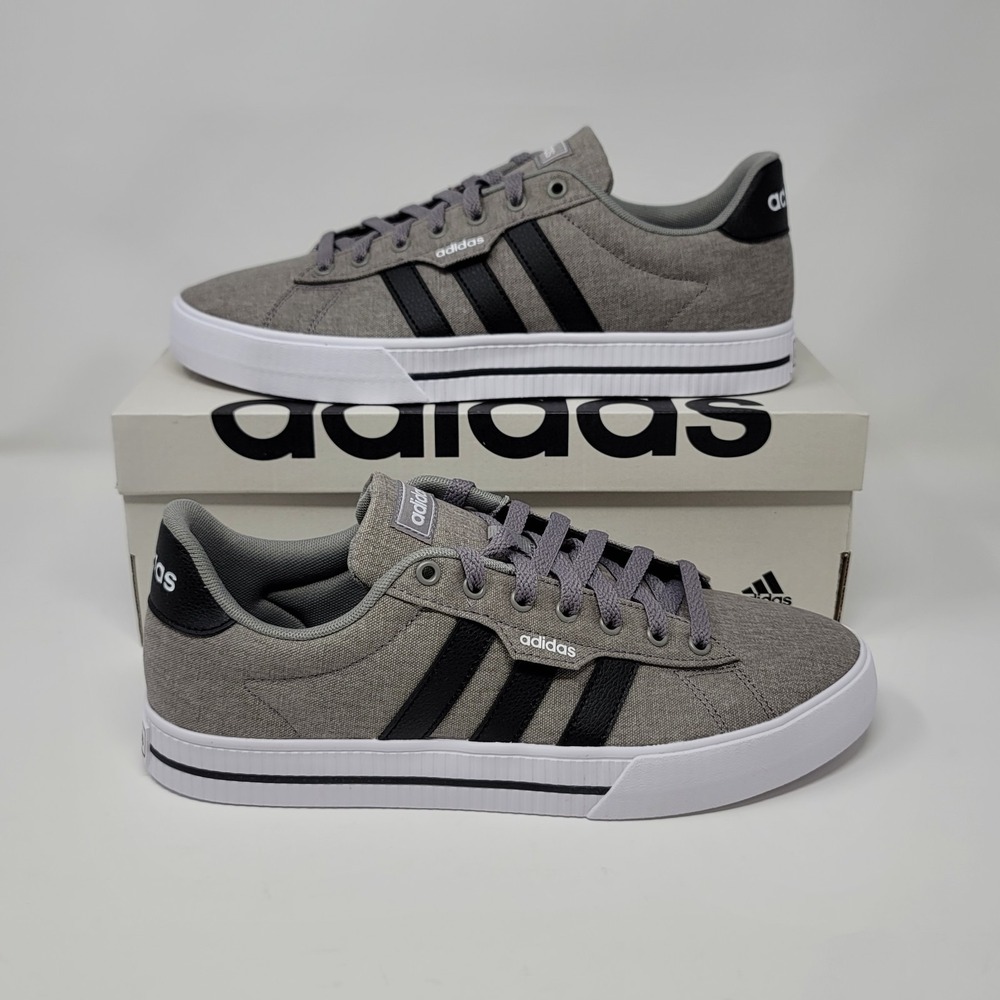 Adidas Daily 3.0 FW3270 Casual Shoes Men's Size 10 Skateboarding Dove Gray Black - Picture 3 of 8